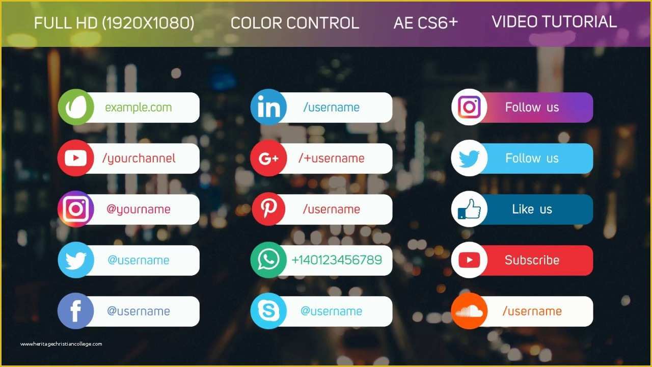 Social Media after Effects Template Free Of social Media Lower Thirds