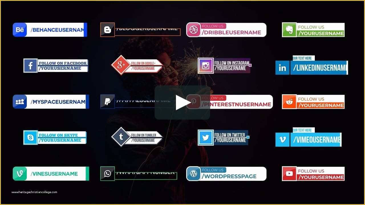 Social Media after Effects Template Free Of social Media Lower Thirds Pack after Effects Templates On