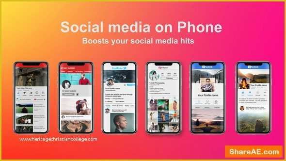 Social Media after Effects Template Free Of Videohive social Media On Phone Free after Effects