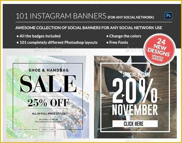 Social Media Banner Templates Free Of Instagram Banners Promo Useful Blogging