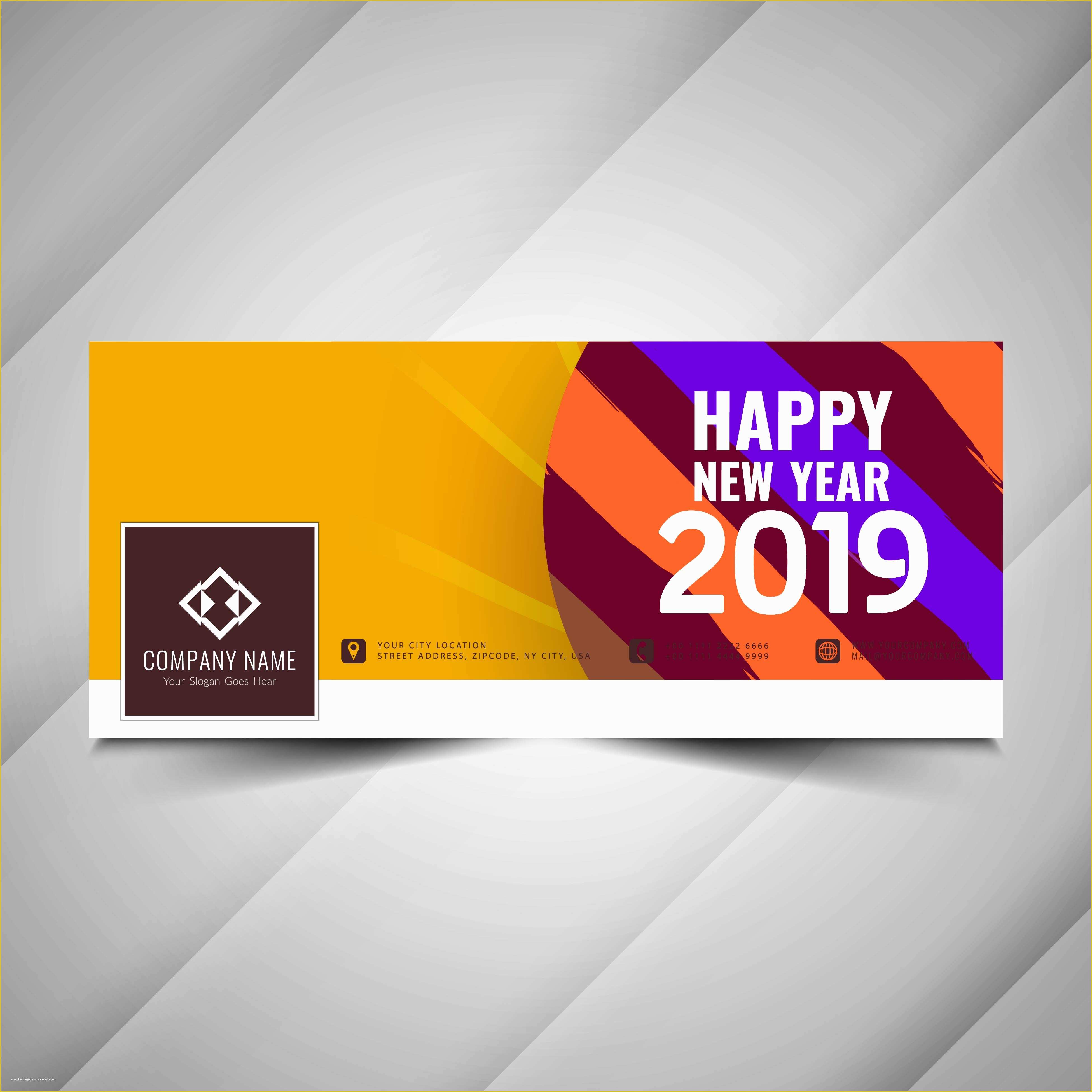Social Media Banner Templates Free Of New Year 2019 Stylish social Media Banner Template