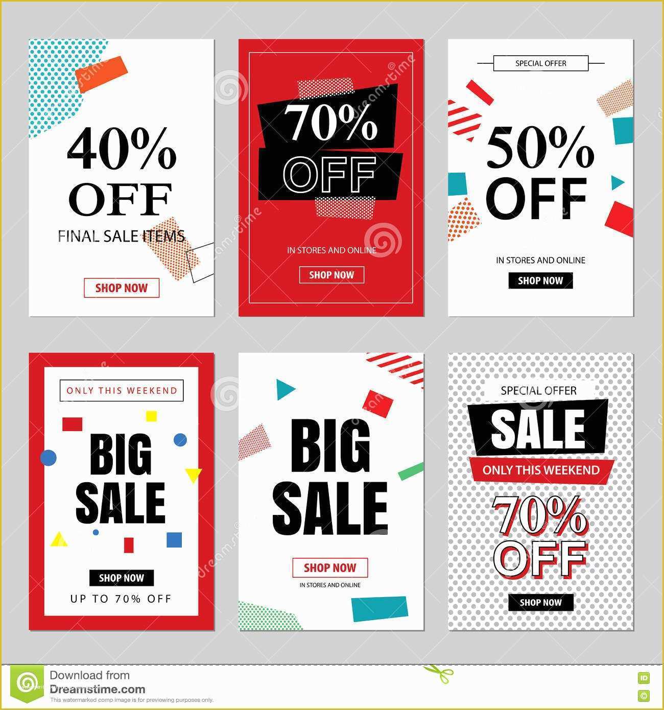 Social Media Banner Templates Free Of Set Sale Website Banner Templates social Media Banners
