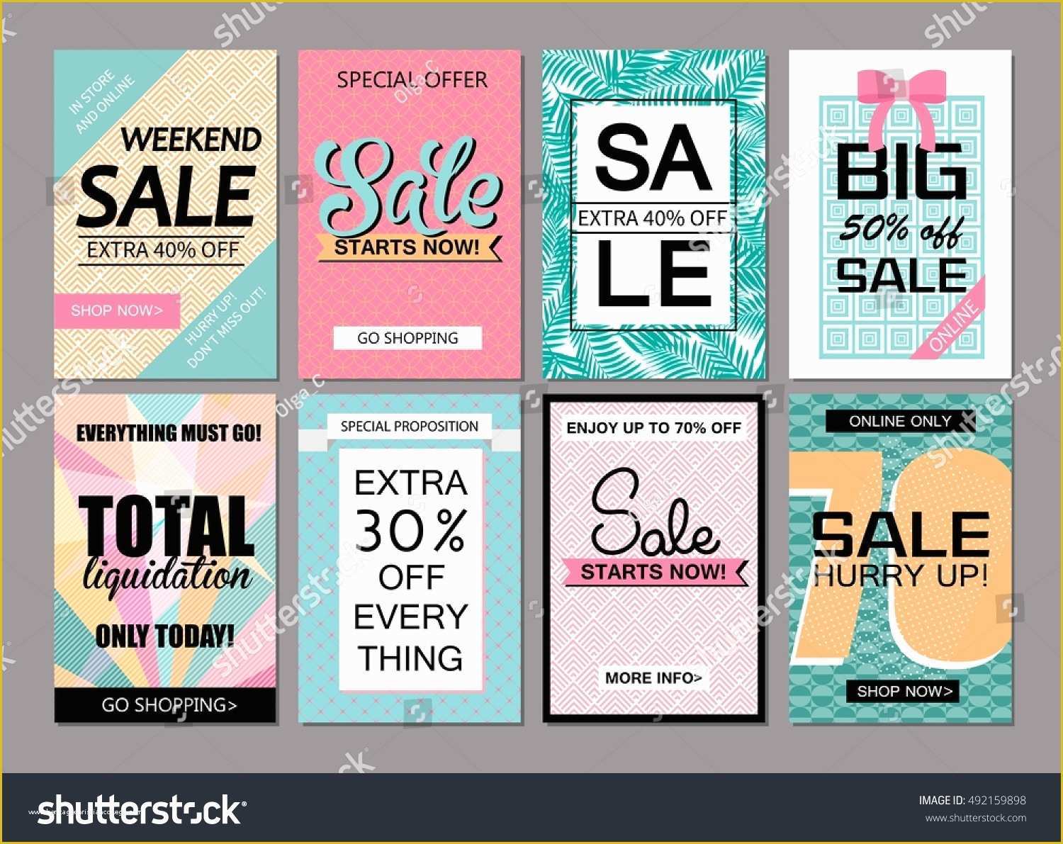 Social Media Banner Templates Free Of Set social Media Sale Website Mobile Stock Vector