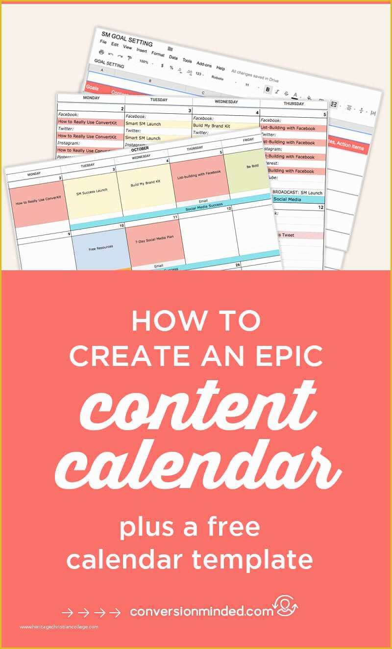 Social Media Calendar Template 2018 Free Of How to Create An Epic Content Calendar for 2018 with