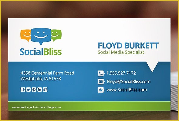 Social Media Card Template Free Of 35 Marketing Business Card Templates Free Designs