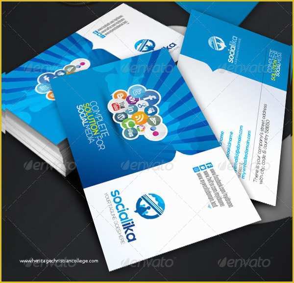 Social Media Card Template Free Of 39 social Media Business Card Templates Free & Premium
