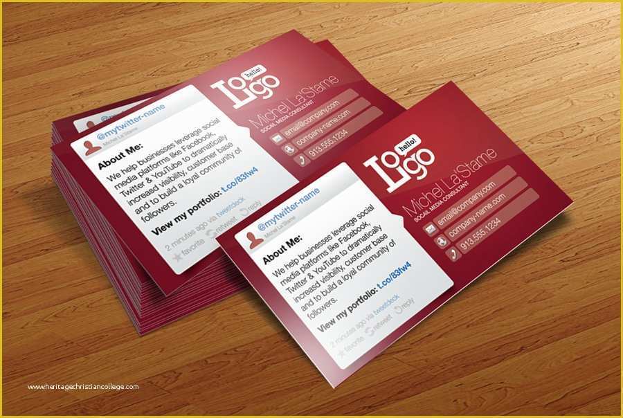 Social Media Card Template Free Of 50 Best Free Psd Business Card Templates Download