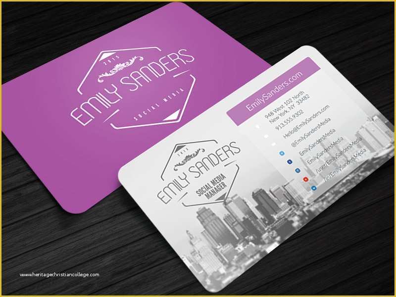 Social Media Card Template Free Of social Box social Media Business Card Template by