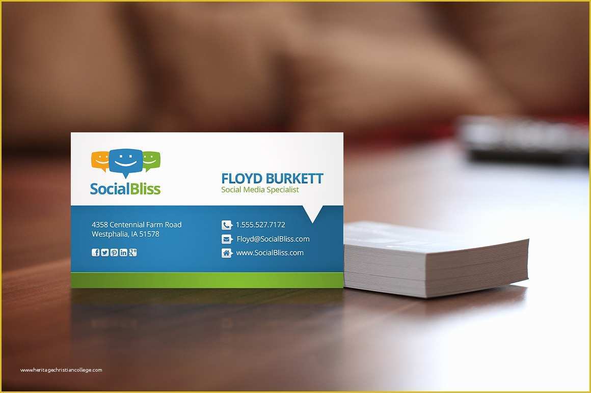 Social Media Card Template Free Of social Media Business Card Business Card Templates On