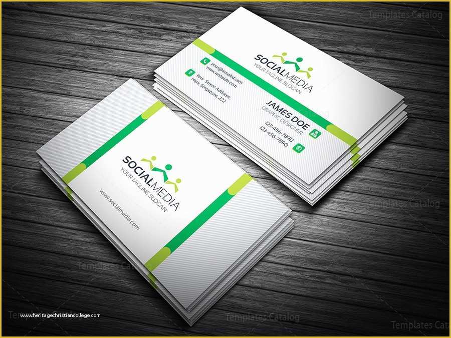 Social Media Card Template Free Of social Media Business Card Template 3 Template Catalog