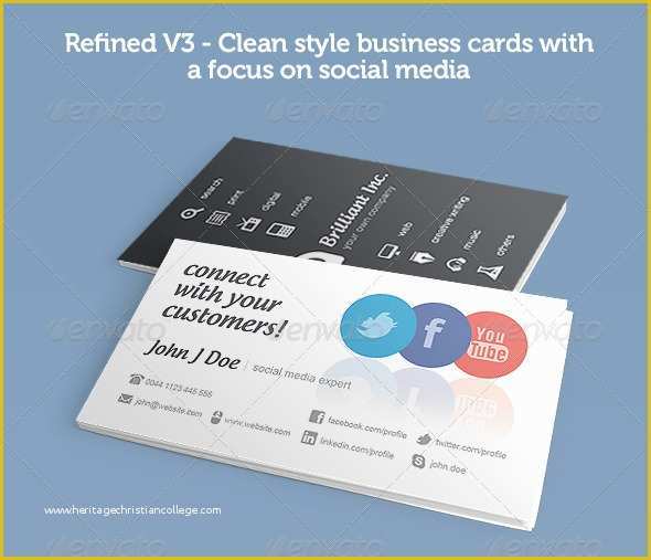 Social Media Card Template Free Of social Media Business Card Template Free Business Cards