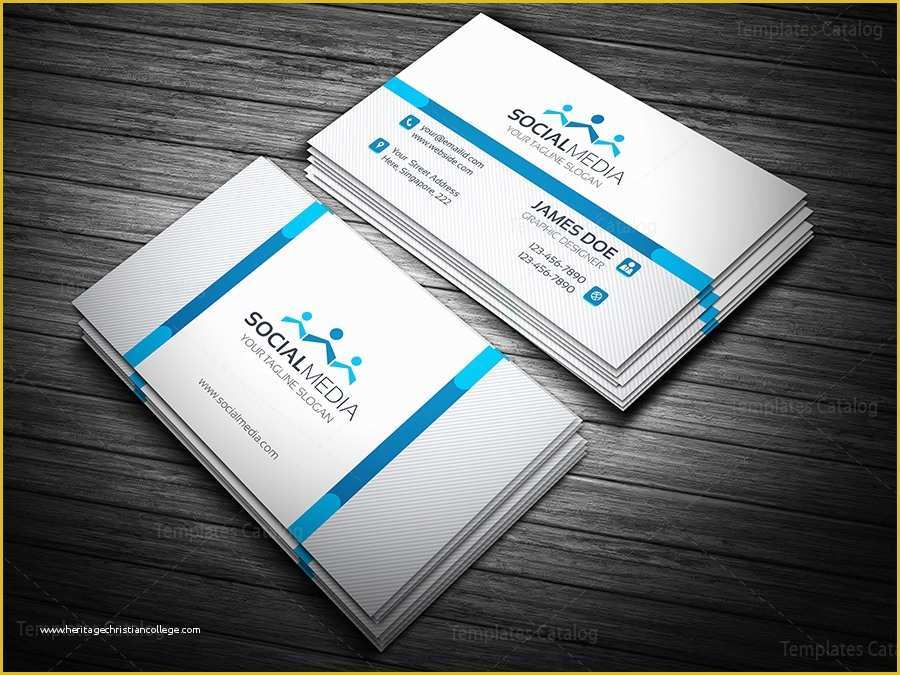 Social Media Card Template Free Of social Media Business Card Template Template Catalog