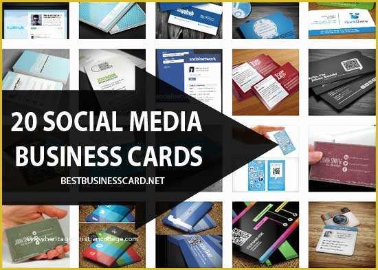Social Media Card Template Free Of social Media Business Cards 20 Creative Examples