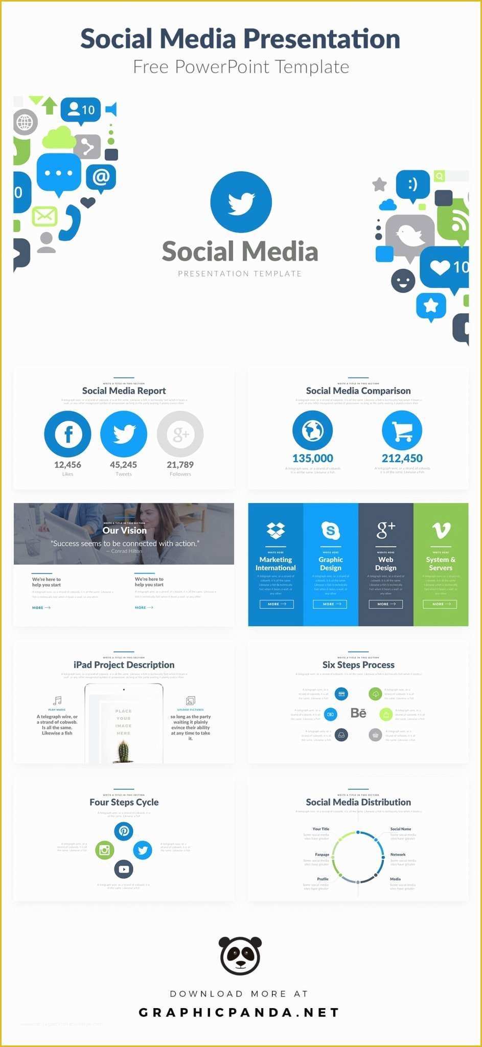 Social Media Design Templates Free Of 10 Free social Media Slides Templates for Microsoft Powerpoint