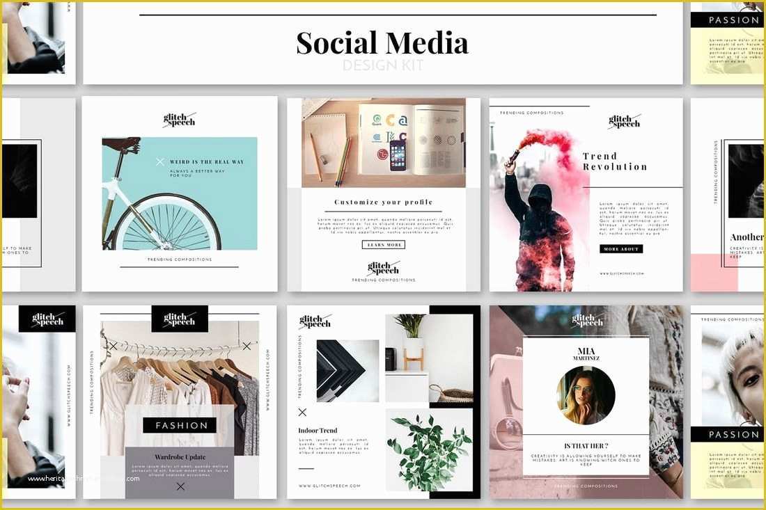 Social Media Design Templates Free Of 20 Best social Media Kit Templates & Graphics
