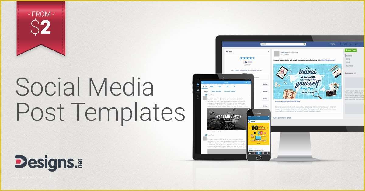 Social Media Design Templates Free Of social Media Post Templates From $2