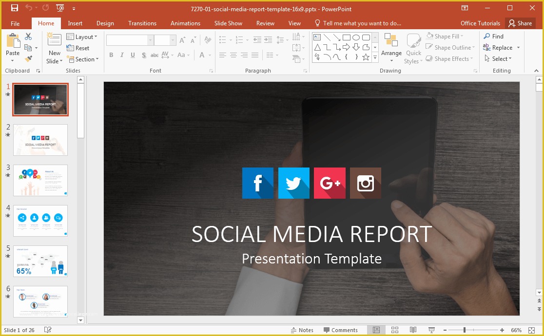 Social Media Design Templates Free Of social Media Powerpoint Template