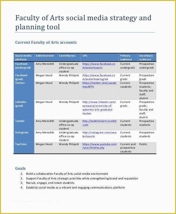 Social Media Marketing Proposal Template Free Of 44 Strategic Plan Samples