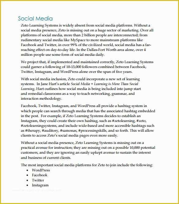 Social Media Marketing Proposal Template Free Of Marketing Proposal Templates 26 Free Word Excel Pdf