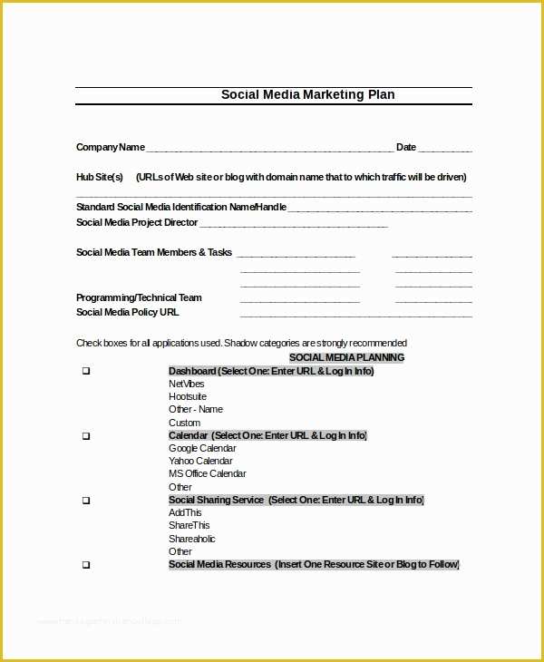 Social Media Marketing Proposal Template Free Of Plan Template 18 Free Word Pdf Psd Indesign format