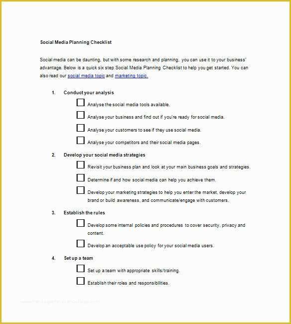 Social Media Plan Template Free Of 10 social Media Marketing Plan Templates Free Sample