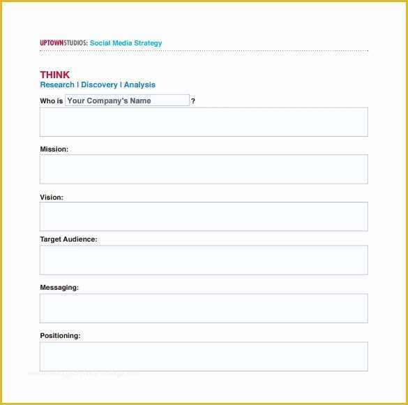 Social Media Plan Template Free Of social Media Marketing Plan Template 10 Free Word Pdf