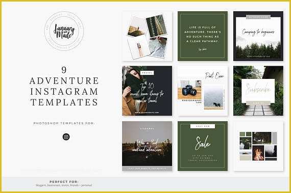 Social Media Post Template Free Of Adventure Instagram Templates social Media Marketing