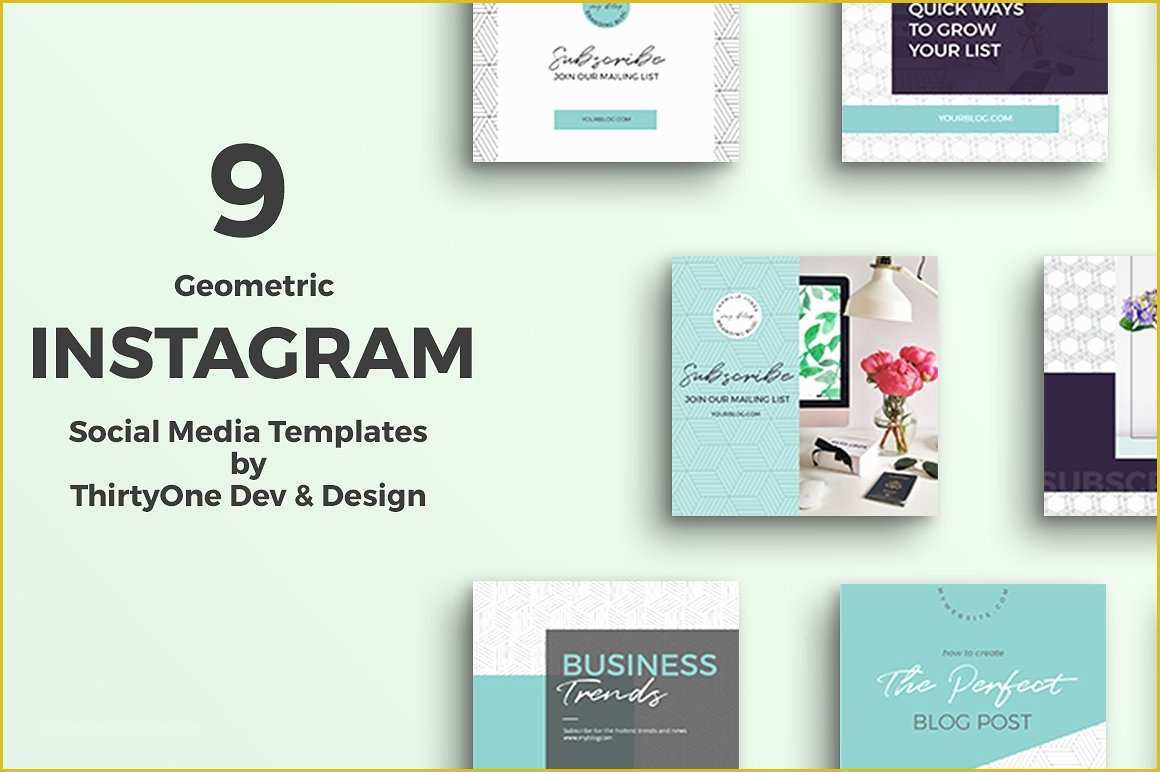 Social Media Post Template Free Of Geometric Instagram Templates Instagram Templates