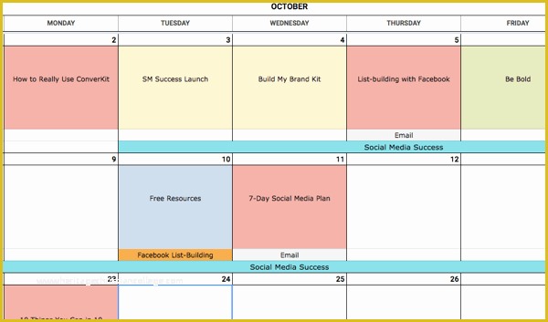 Social Media Post Template Free Of How to Create A social Media Calendar A Template for