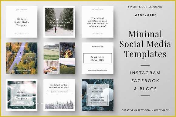 Social Media Post Template Free Of Minimal social Media Templates social Media Templates