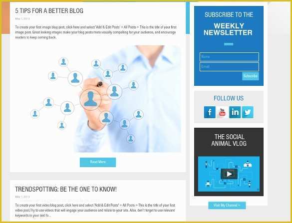 Social Media Templates Free Of 24 social Media Website themes &amp; Templates