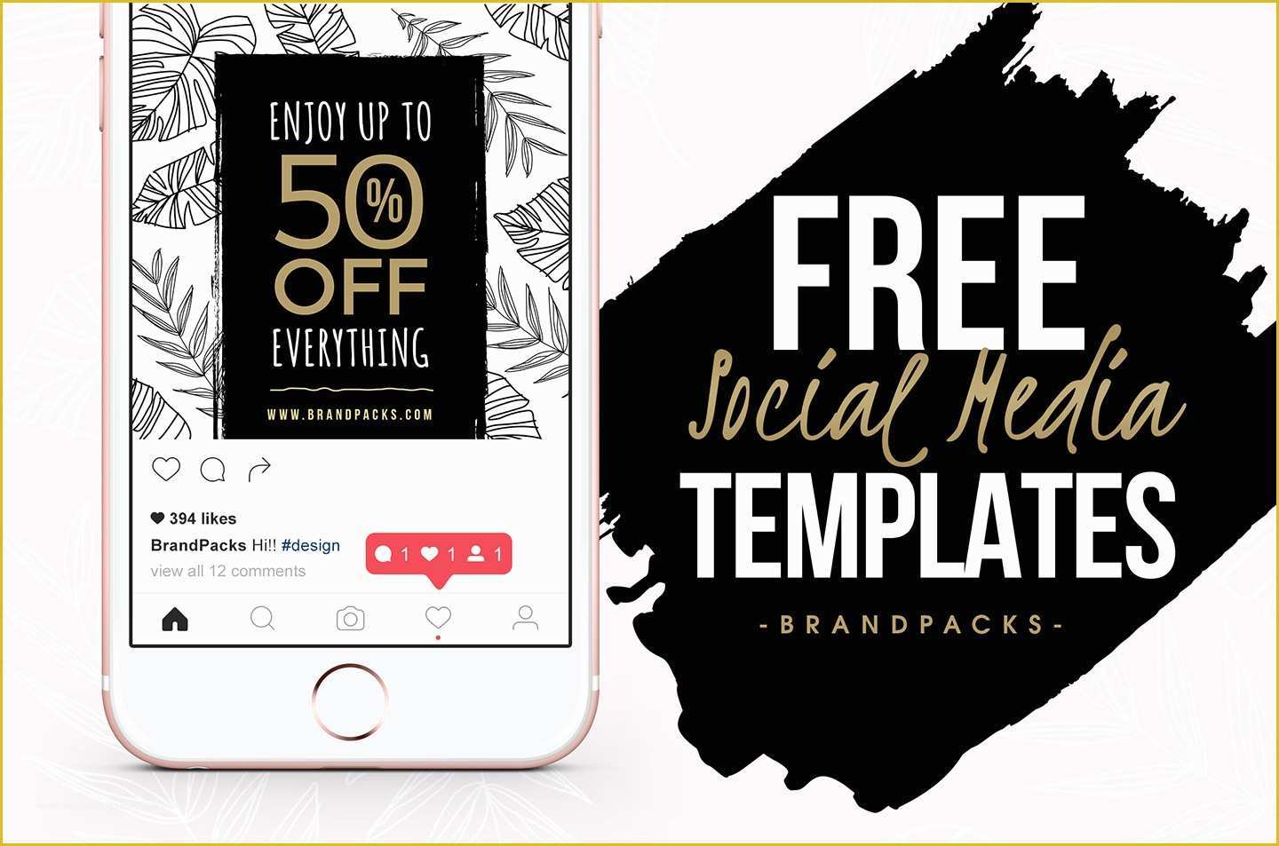 Social Media Templates Free Of Free social Media Templates Pack for Shop