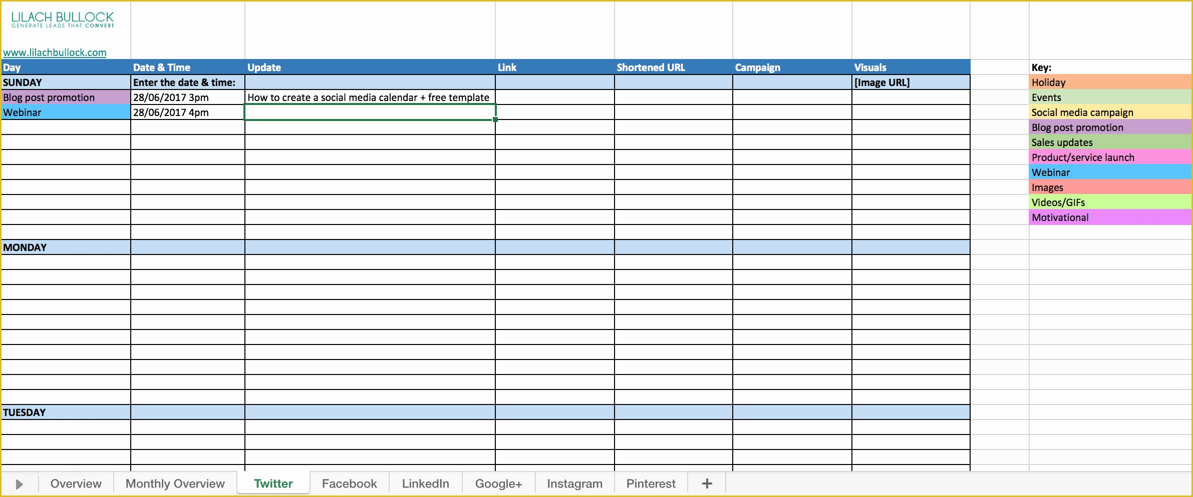 Social Media Templates Free Of How To Create A Social Media Calendar