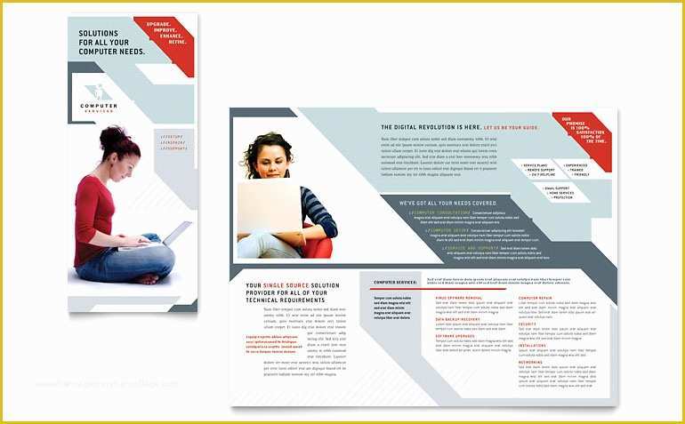 Software Company Brochure Templates Free Download Of Puter solutions Tri Fold Brochure Template Word