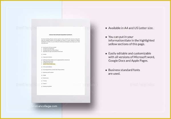 Software Development Contract Template Free Of 28 Contract Templates Free Sample Example format