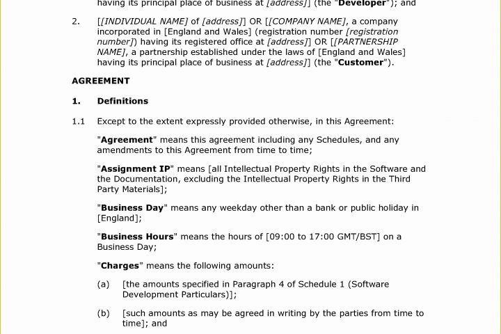 Software Development Contract Template Free Of Contract Inspiring software Development Contract Template