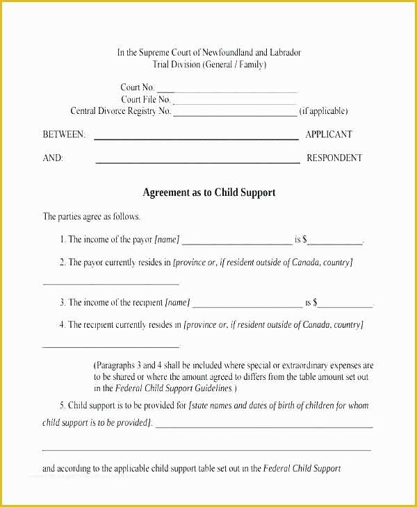 software-support-contract-template-free-of-child-support-agreement-form