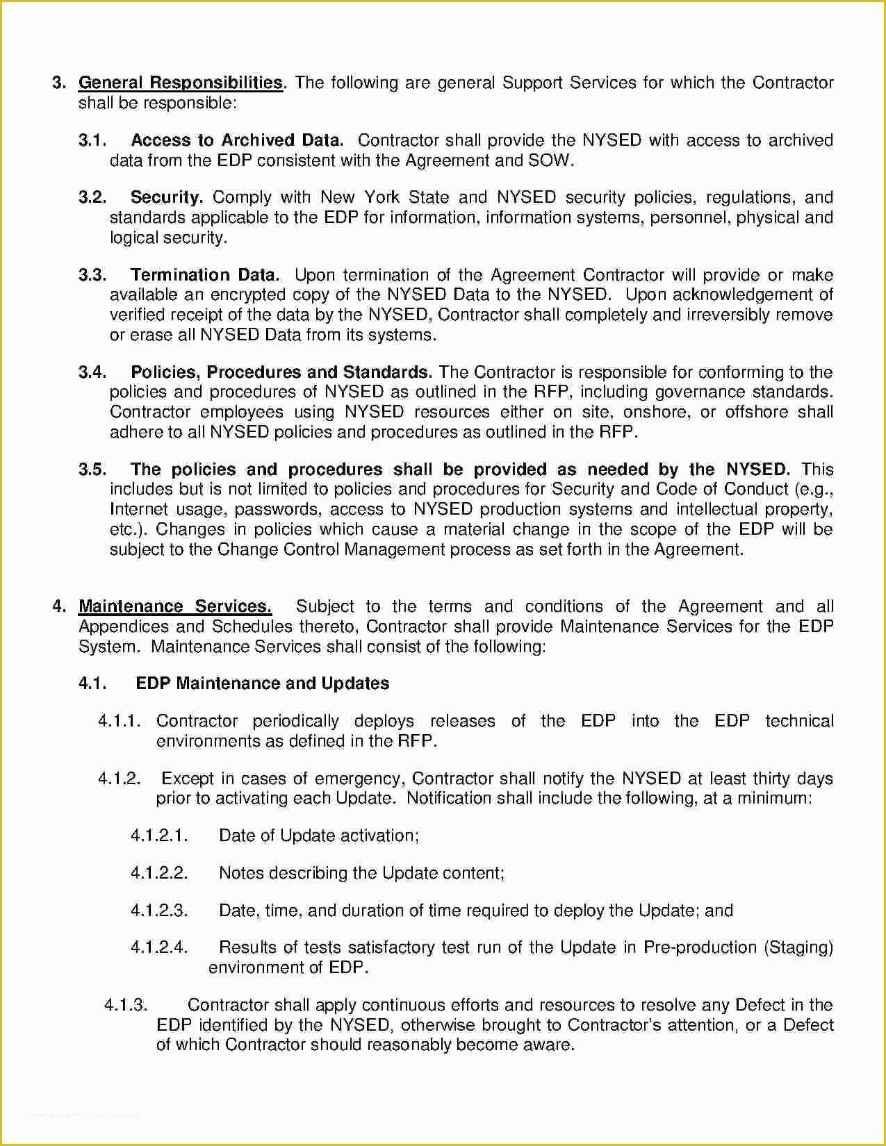 Software Support Contract Template Free Of Download software Support Agreement Style 16 Template for