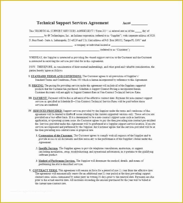 Software Support Contract Template Free Of Proposal Legal Template Dissertation Example Services