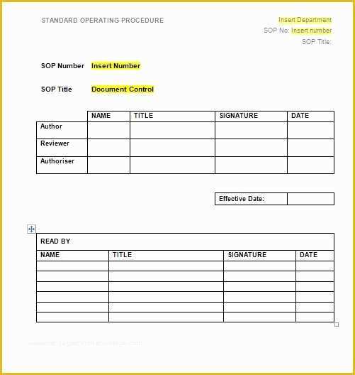 Sop Template Free Of 37 Best Free Standard Operating Procedure sop Templates