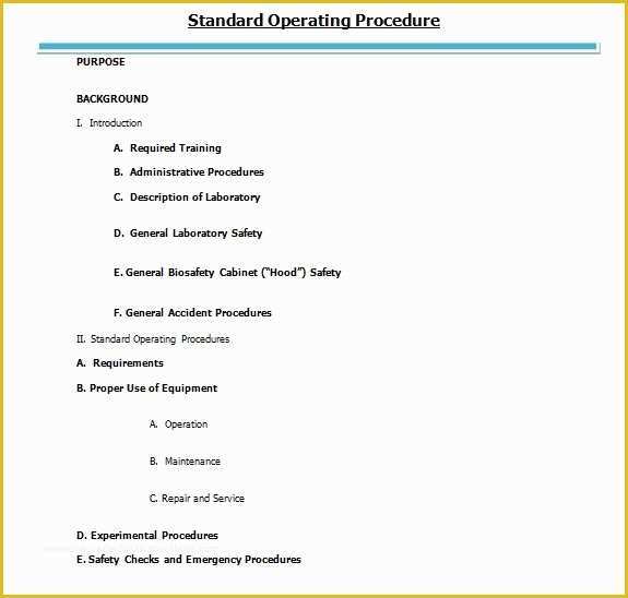 Sop Template Free Of 37 Best Free Standard Operating Procedure sop Templates