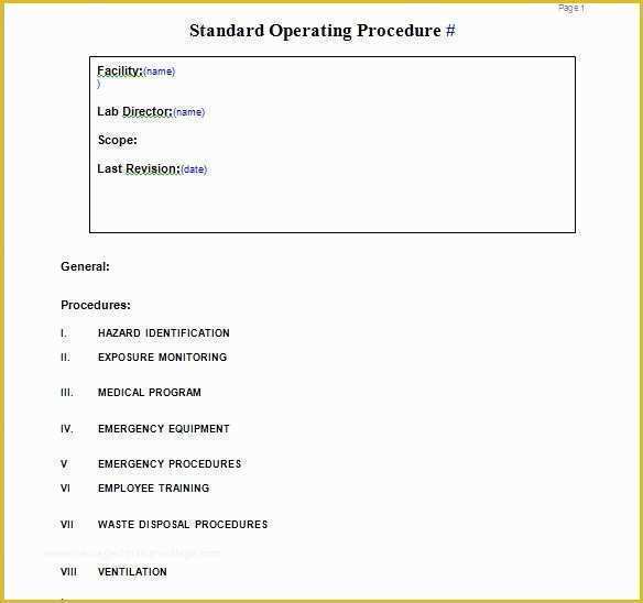 Sop Template Free Of 37 Best Free Standard Operating Procedure sop Templates