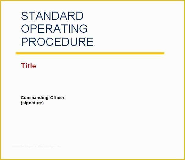 Sop Template Free Of 37 Best Standard Operating Procedure sop Templates