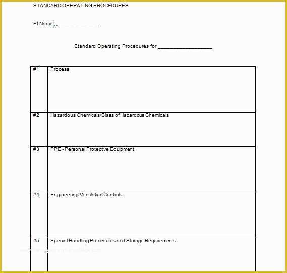 Sop Template Free Of 37 Best Standard Operating Procedure sop Templates