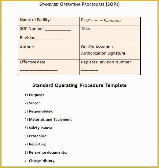 Sop Template Free Of 37 Best Standard Operating Procedure sop Templates