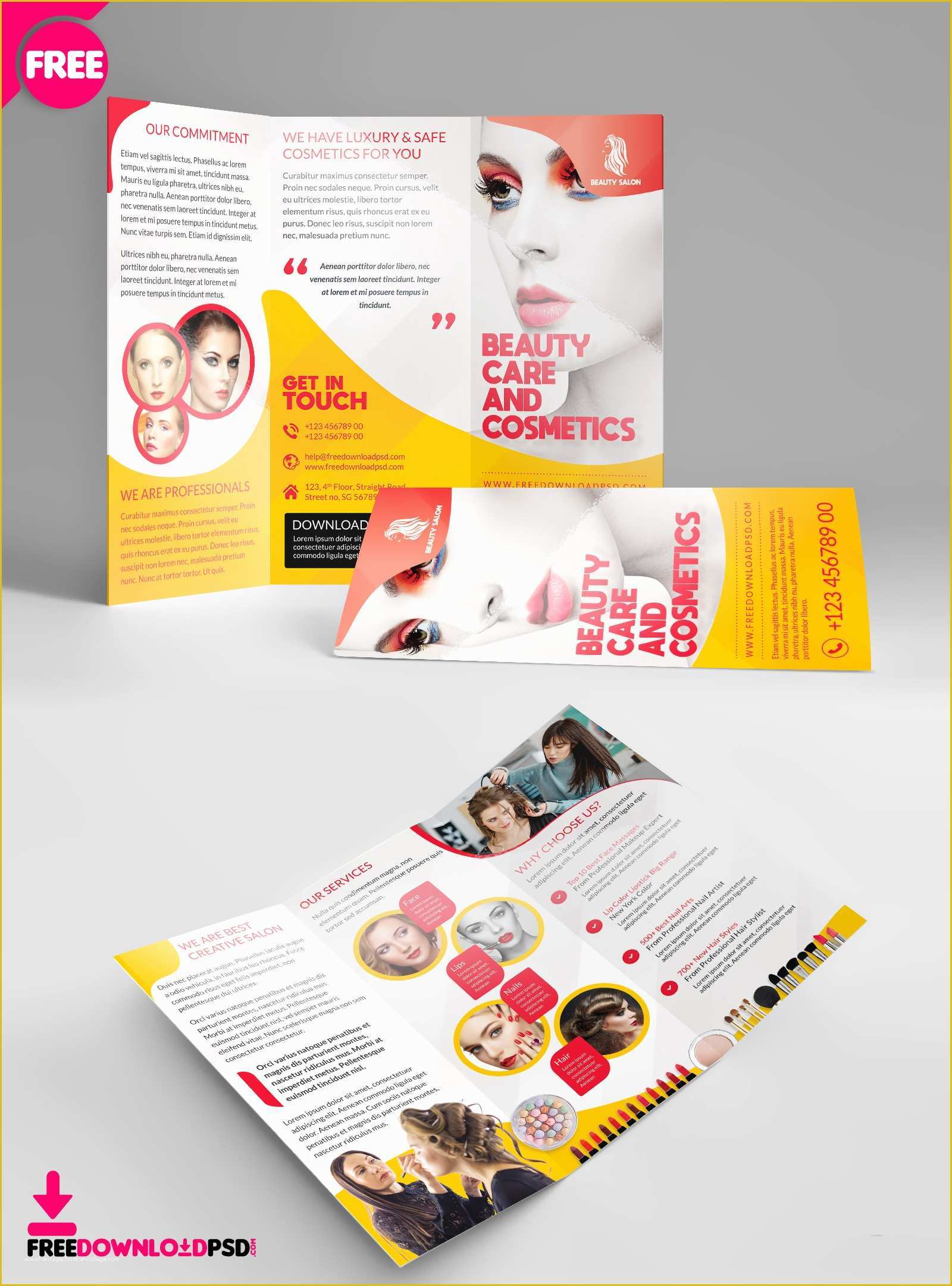 Spa Flyer Templates Free Download Of Beauty Salon Trifold Brochure Template
