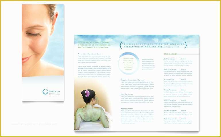 Spa Flyer Templates Free Download Of Day Spa & Resort Brochure Template Word & Publisher