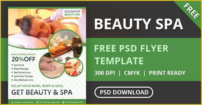 Spa Flyer Templates Free Download Of Free Beauty Spa Flyer Psd Template Designyep