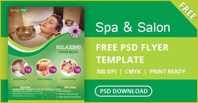 Spa Flyer Templates Free Download Of Free Spa Flyer Psd Template for Download Designyep