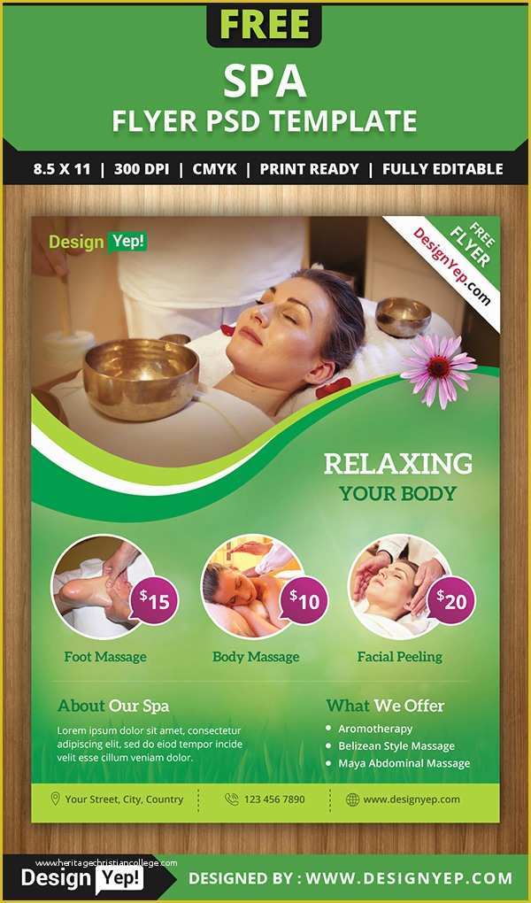 Spa Flyer Templates Free Download Of Free Spa Flyer Psd Template for Download On Behance